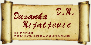 Dušanka Mijaljević vizit kartica